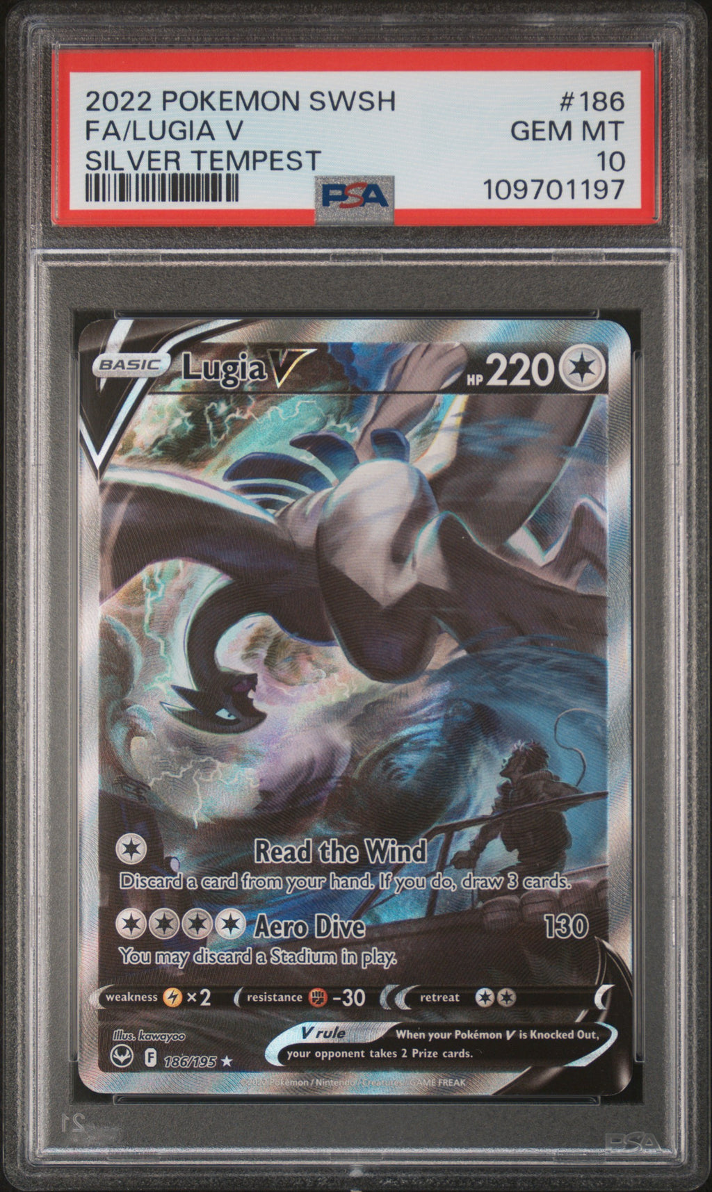 Lugia V alternate 186/195 art psa 10