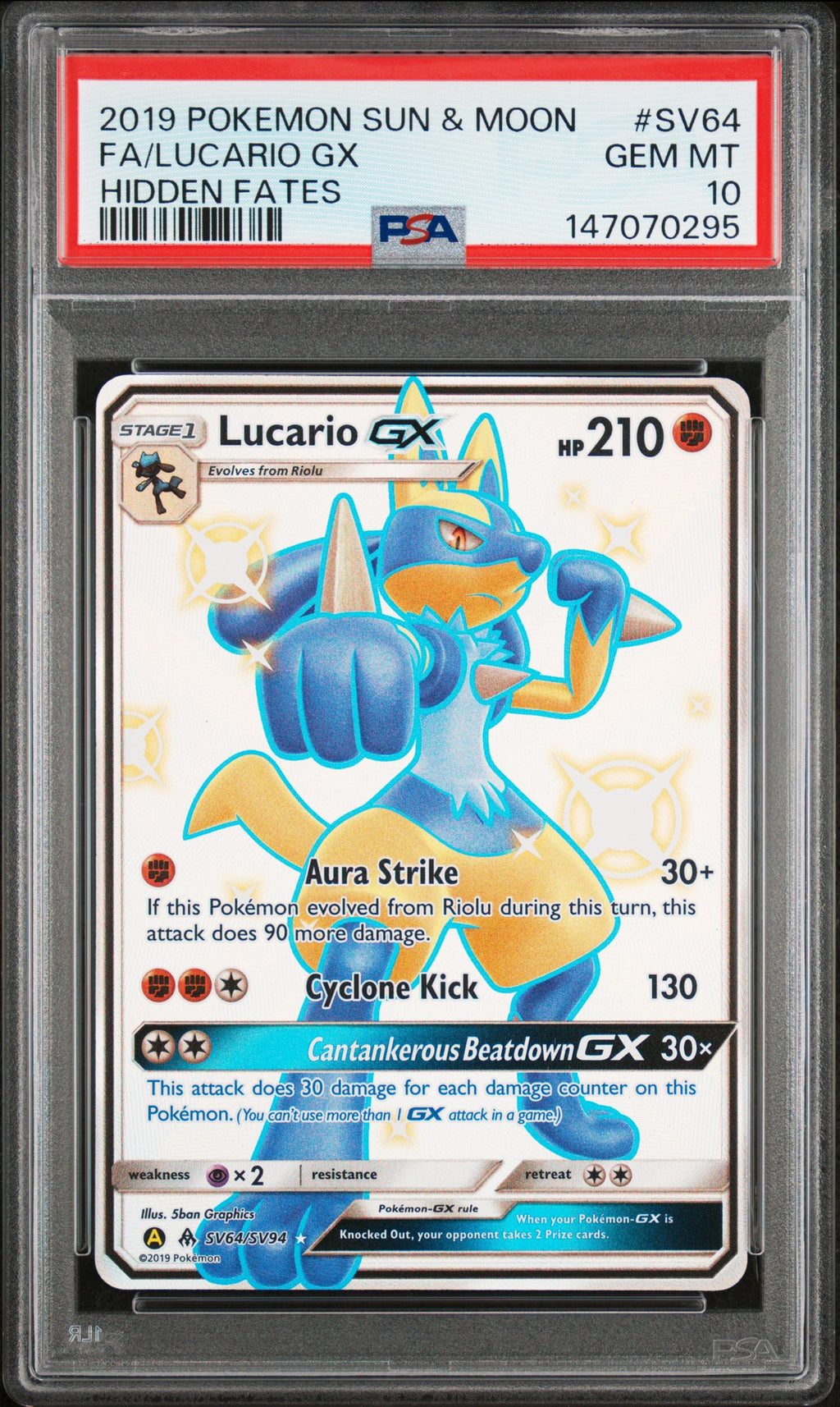 Lucario GX Sv64/Sv94 PSA 10