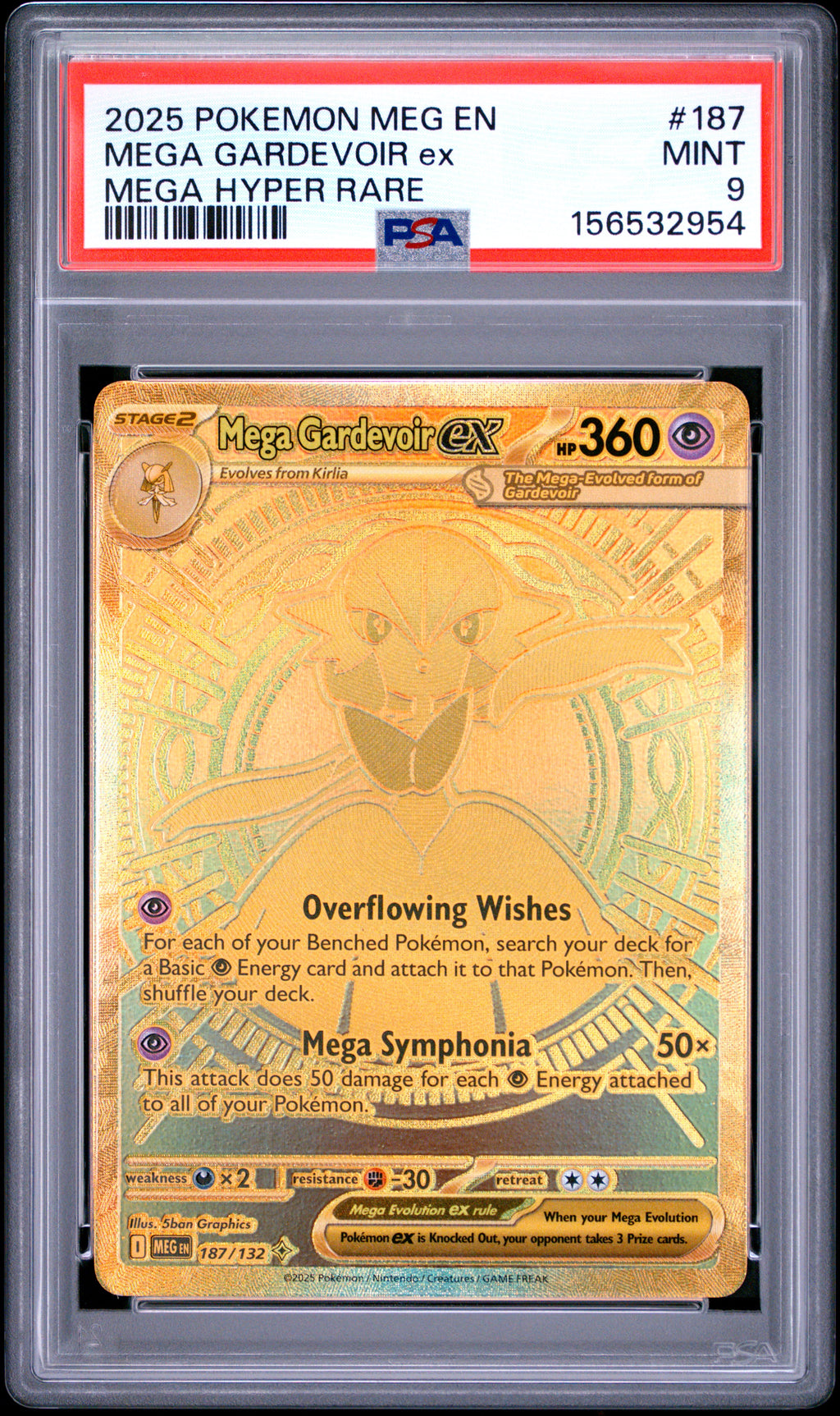 Mega Gardevoir Ex 187/132 PSA 9
