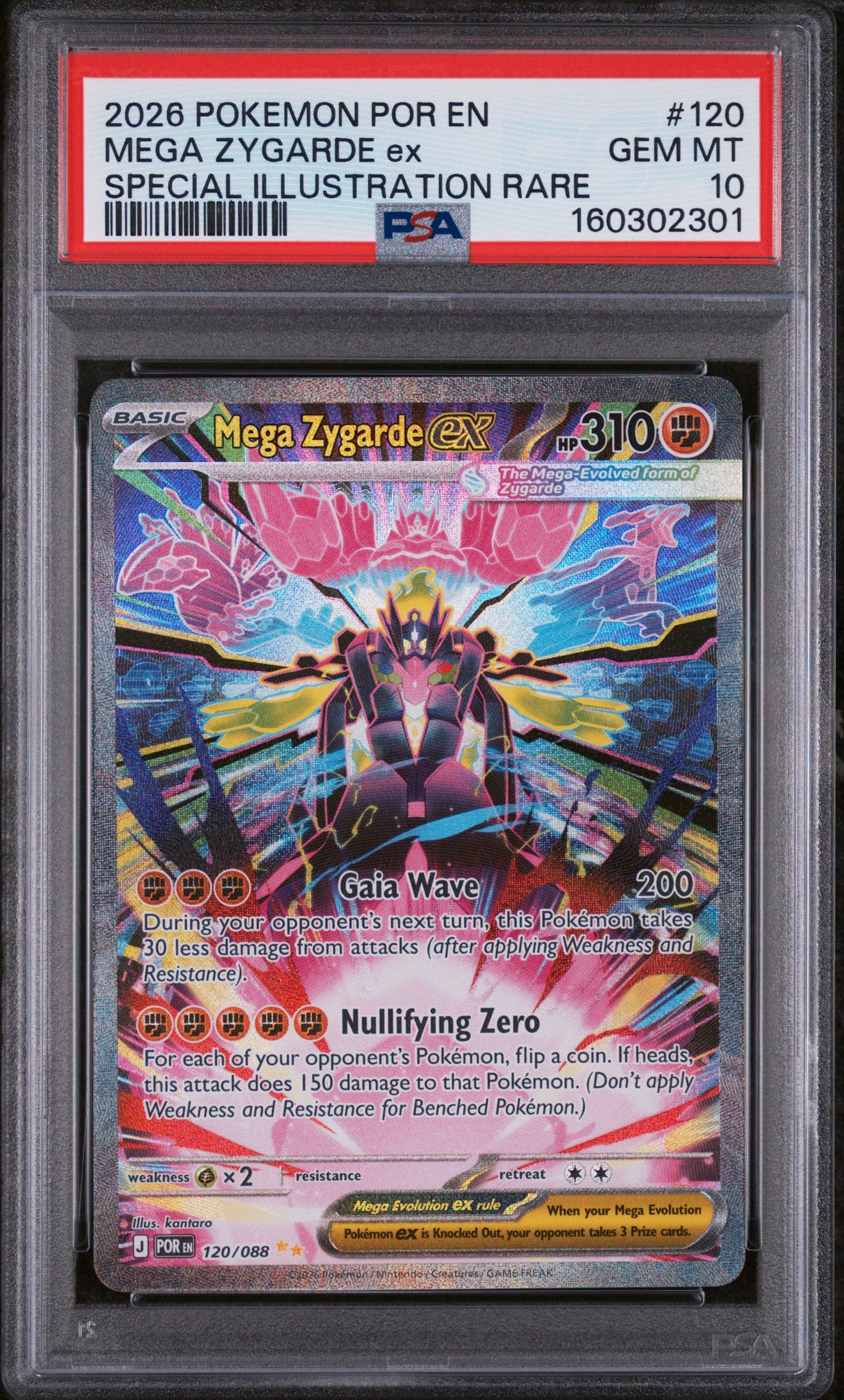 Mega Zygarde EX 120/088 PSA 10