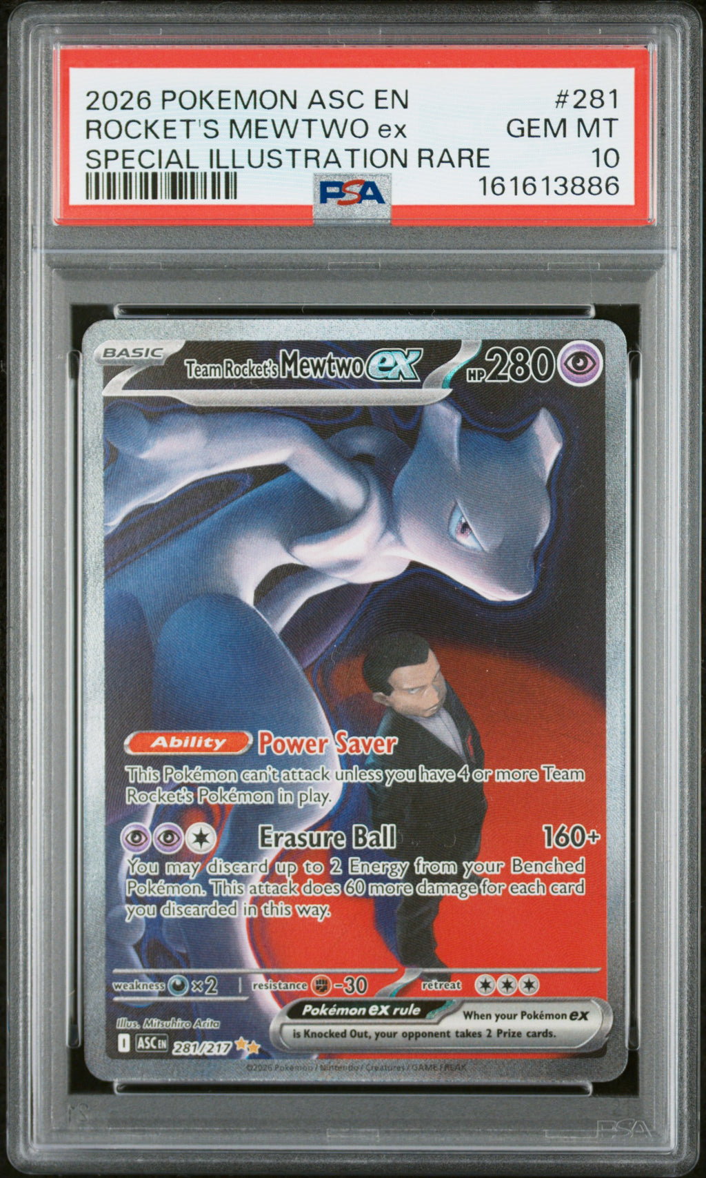 Team Rocket's Mewtwo EX 281/217 PSA 10