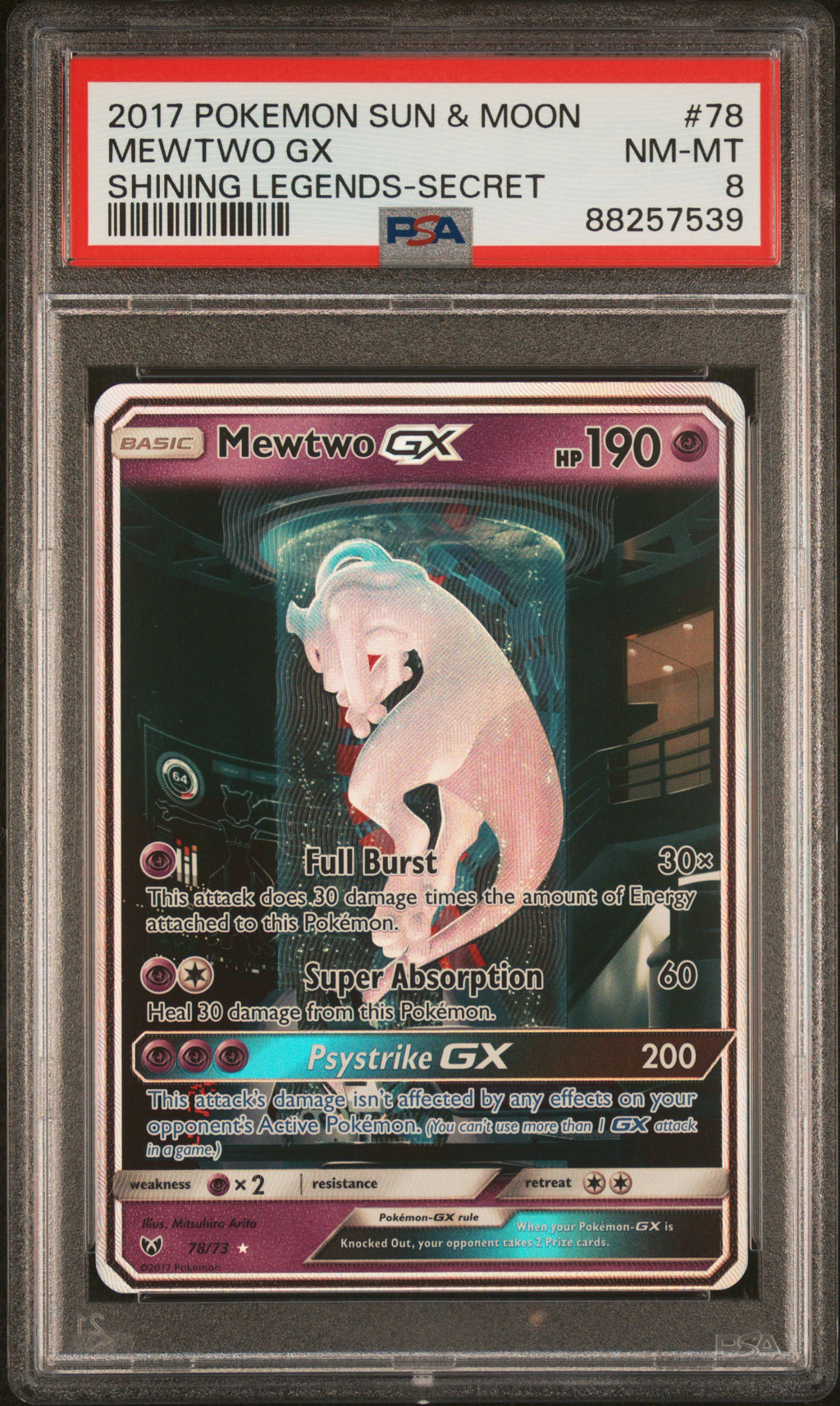 Mewtwo GX 78/73 PSA 8